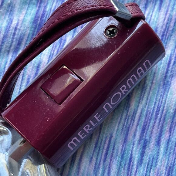 Vintage Early 80S MERLE NORMAN Umbrella Burgundy Red - Picture 5 of 7